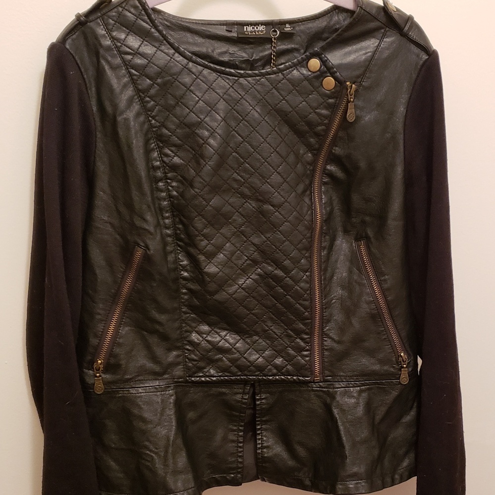Nicole XL Faux Leather Jacket